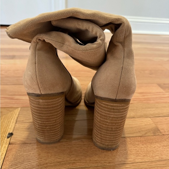 Oasis Society Tan Faux Suede Mid High Boots - Picture 4 of 10